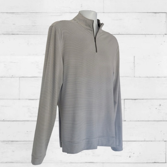 Southern Tide ‘Cruiser’ Micro-Stripe Performance Quarter-Zip Pullover Men’s L - Picture 11 of 13